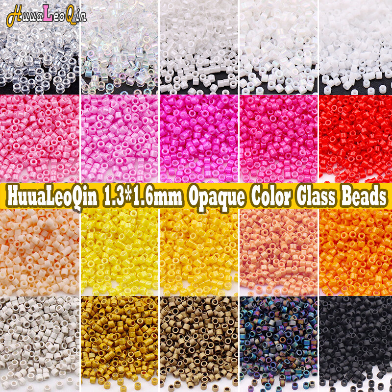 2000pcs 11/0 Generic Opaque Solid Color Glass Beads Uniform 1.6mm Japan Seed Beads for Jewelry Making DIY Sewing Accessories
