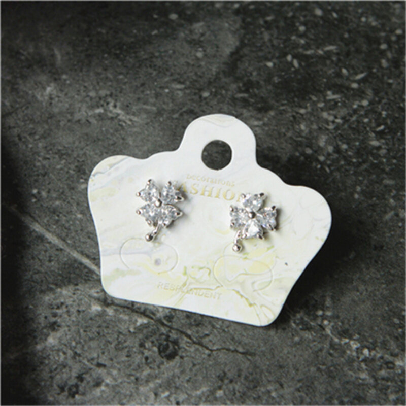 100Pcs/Lot Necklace Bracelets Display Card Earrings Card Holder Blank Kraft Paper Tags Ear Studs Long Drop Cards for Jewelry DIY