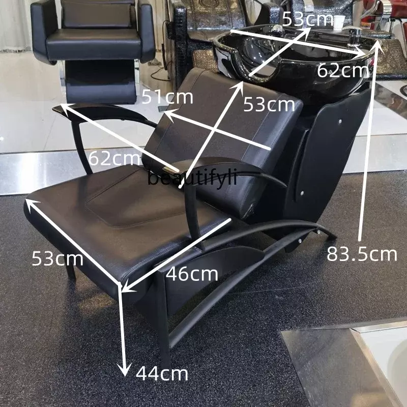 Парикмахерский стул для массажа волос, простой керамический столик с глубокой промывкой