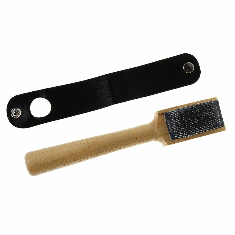 Wood Handle Ballroom Suede Soles Latin Dance Shoe Cleaning Brushes