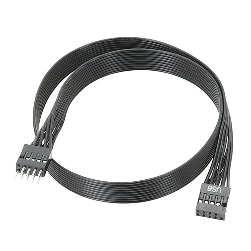 Kabel Ekstensi 9P Depan Motherboard Komputer Header USB2.0 9pin Jantan Betina 96BA
