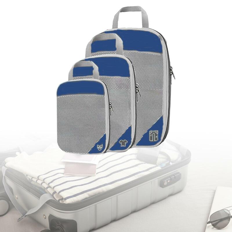 3x Kompression verpackungs würfel Kleider schrank Veranstalter Taschen für Geschäfts reise nach Hause