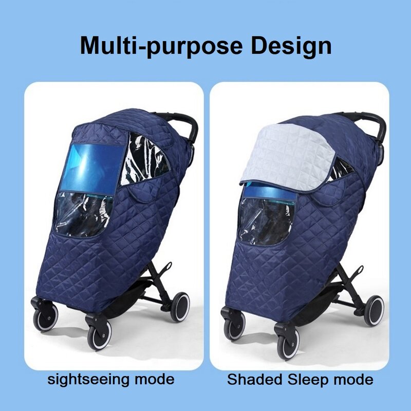 Universal Stroller Winter Cover Waterproof Thicken RainCover Pram Raincoat Full Cover Windshield for Baby Stroller Accessories