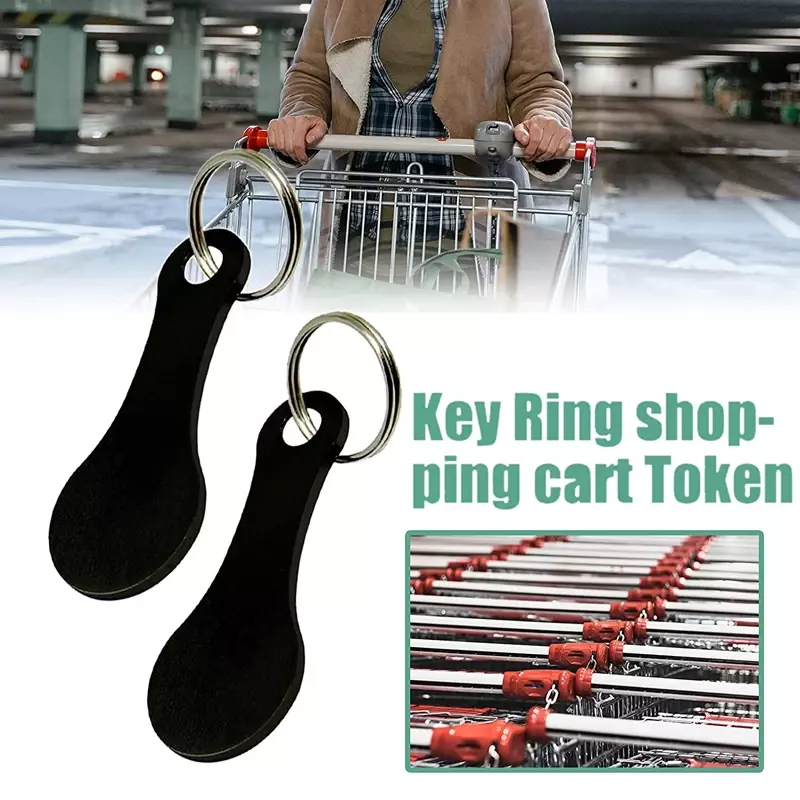 Einkaufs wagen Token hart tragbarer Schlüssel ring Metallic Edelstahl Schlüssel bund für Schlüssel haken praktisches Zubehör für den täglichen Gebrauch