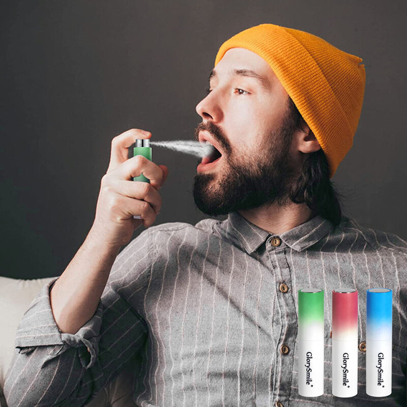 Portátil Oral Spray Fresco, Spray de Boca, Anti Odor, Mau Hálito, Natural Breath Freshener, Cuidado, Respiração Refrescante, 8ml, 3Pcs