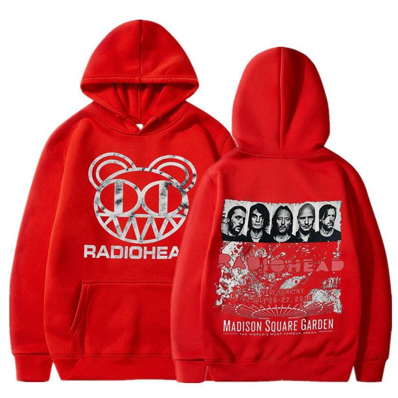 2023 Radiohead Vintage Printed Hoodie Men's Autumn/Winter Plus Size Hoodie Hip Hop Line Up Rock Band Music Album Sweatshirt