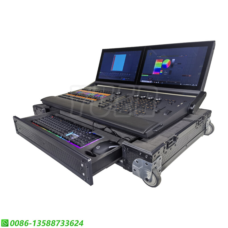 T2 Command wing Console With Motorized Fader And Backlight RGB DMX Console Stage Lighting Controller Party Decoration Equipment