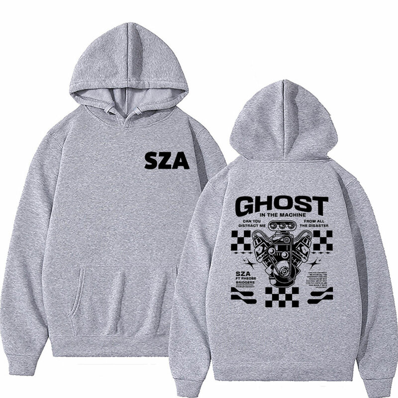 Rapper Sza SOS doppelseitiger Druck Hoodie männlich lässig übergroße Kapuze Sweatshirt Männer Frauen Hip Hop Mode Streetwear Hoodies