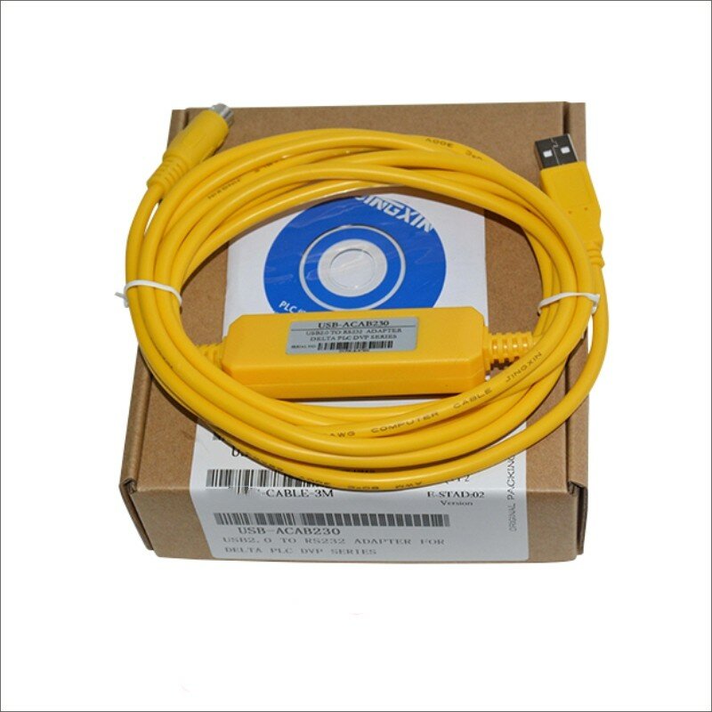 USBACAB230-Cable de programación Delta PLC, adaptador USB a RS232 para USB-DVP ES EX EH EC SE SV SS Series