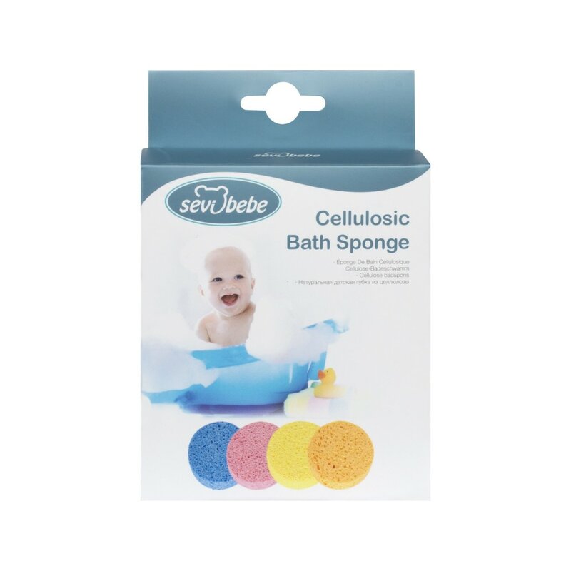 Red colored cellulozik baby bath sponge