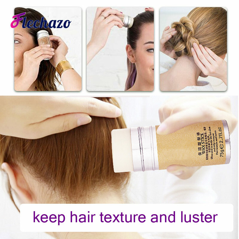 Bungkus/Set rambut Mousse Glossing pemoles rambut kulit kepala kontrol tepi minyak tongkat lilin rambut produk penata rambut ramah pemula