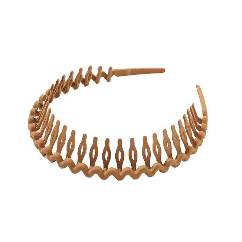 Diademas onduladas de dientes de plástico con peines, bandas finas antideslizantes para el cabello para mujeres y niñas, accesorios de peinado DIY, A4H3