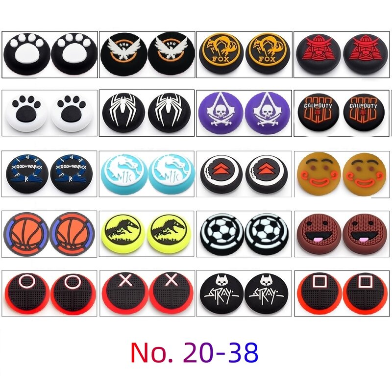 No.20-38 Thumb Grip Cap For Xbox Series X/S XBOXONE 360 E Gameing Controller thumbstick grip caps For Playstation 5 PS5 Slim