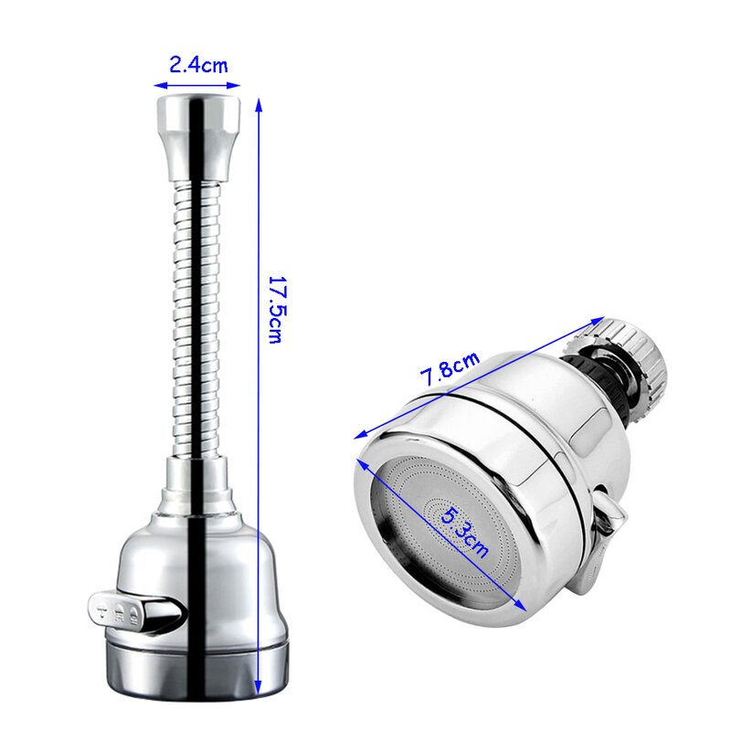 Adaptador Universal para grifo de cocina, extensores de filtro de grifo con rotación de 2/3 °, dispositivos de cocina, boquilla de ahorro de agua con pulverización, 360 modos