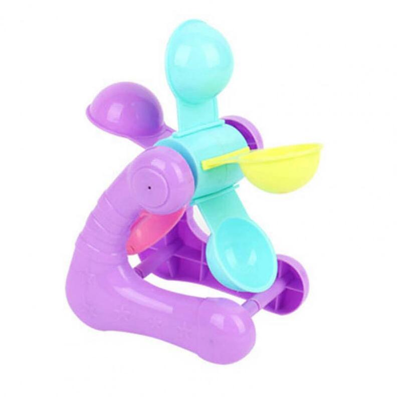 Waterwheel engraçado portátil boa aparência colher forma mini moinho de vento brinquedos de banho de bebê brinquedos de banho de bebê