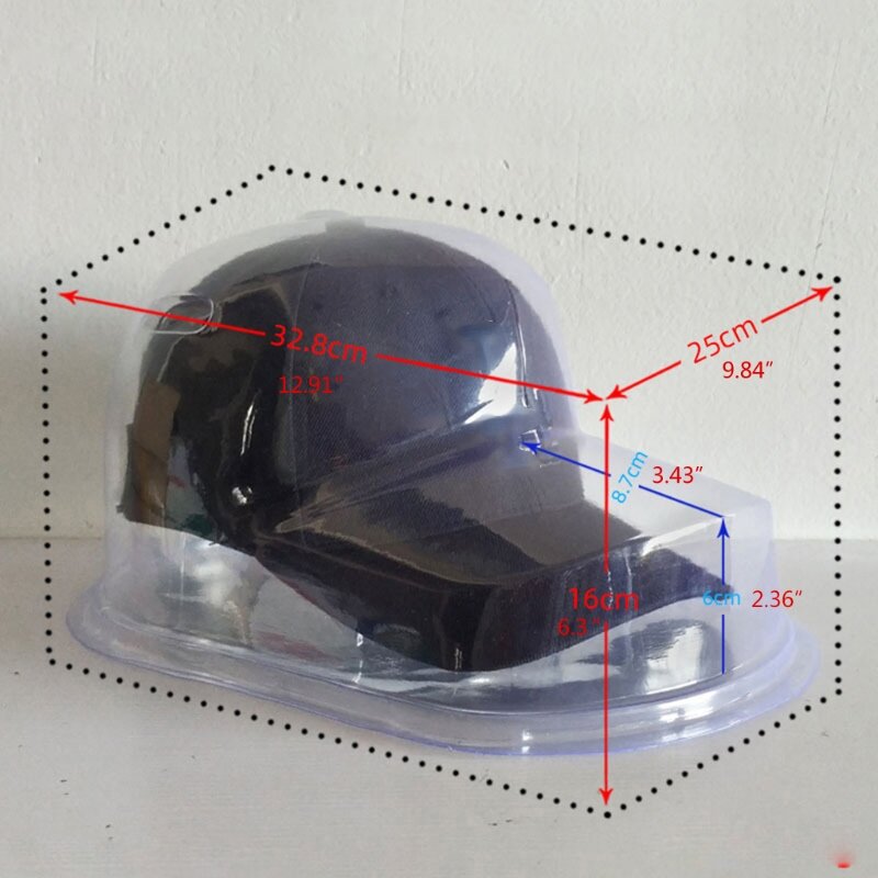 Doppel-schicht Halter Transparent Baseball Display Box Flache Traufe und Gekrümmten Traufe Schutz Hut Lagerung Dropship