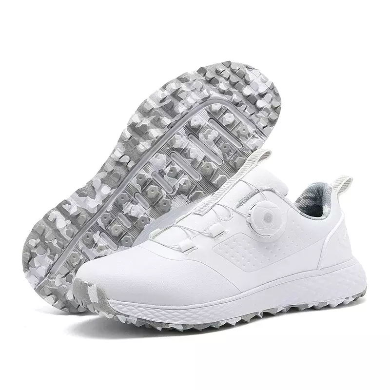Sapatos de golfe impermeáveis para homens e mulheres, tênis sem espinhas ao ar livre, treinamento leve, tênis de caddie, 36-44