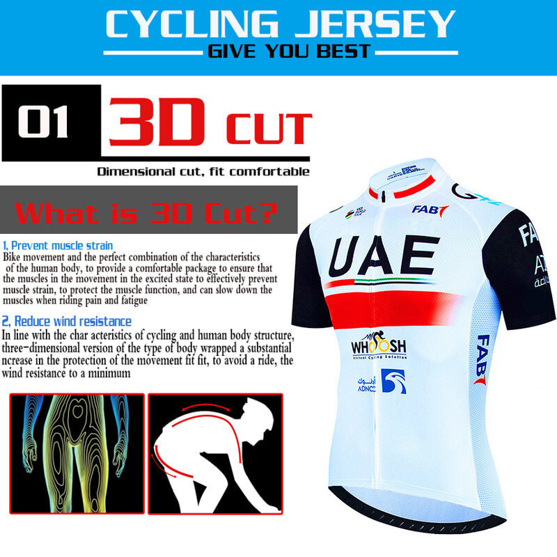 UAE 남성용 사이클링 유니폼 반바지, 남성용 자전거 의류, 2024 스포츠 세트, 남성용 바지, 젤 턱받이 운동복, 저지, Mtb 트리쿠타