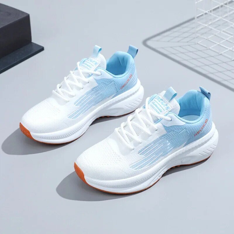 Summer New Women Running Sneakers Lightweight Breathable Platform Casual Shoes Vulcanized Shoe Trendy Versatile Zapatillas Mujer