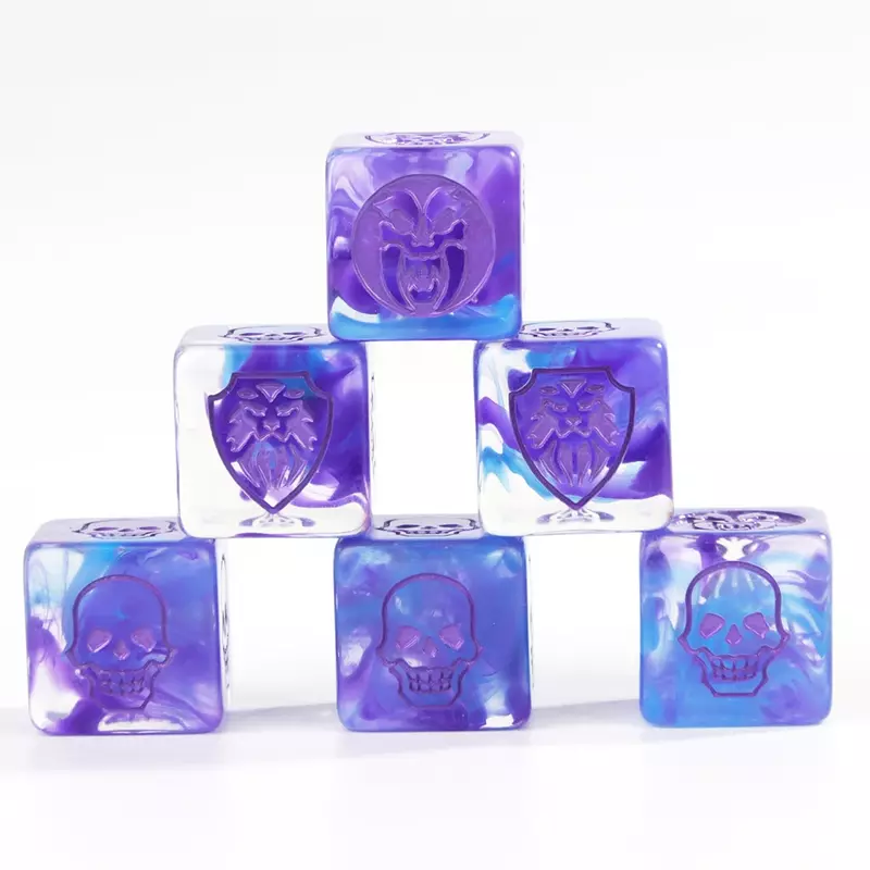 Game Dice 6pcs D6 Dice Opaque Color for Board Game Table Game