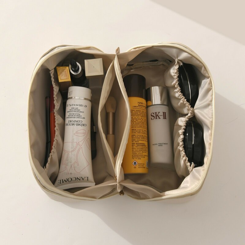 Wasserdichte weibliche Lagerung Make-up Fälle neue Mode einfache Handtaschen tragbare große Kapazität Reise Kosmetik tasche Veranstalter