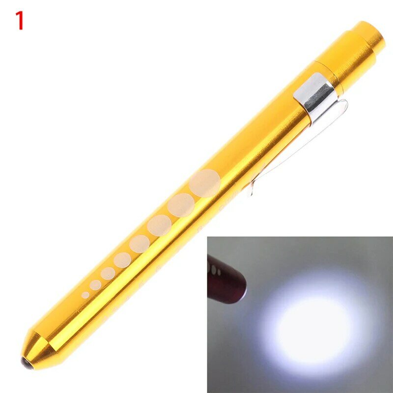 LED Flashlight Work Light First Aid Pen Light Torch Lamp Pupil Gauge Measurement