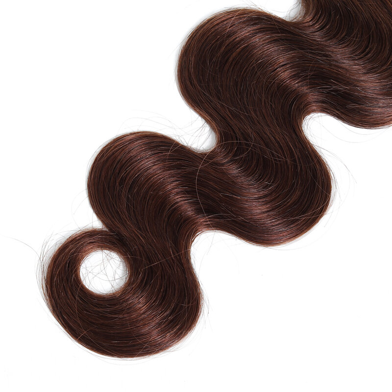 Объемные волнистые человеческие волосы, искусственные бразильские волосы, 100% человеческие волосы для наращивания для женщин, коричневые #4, волосы без повреждений, 1/2 шт.