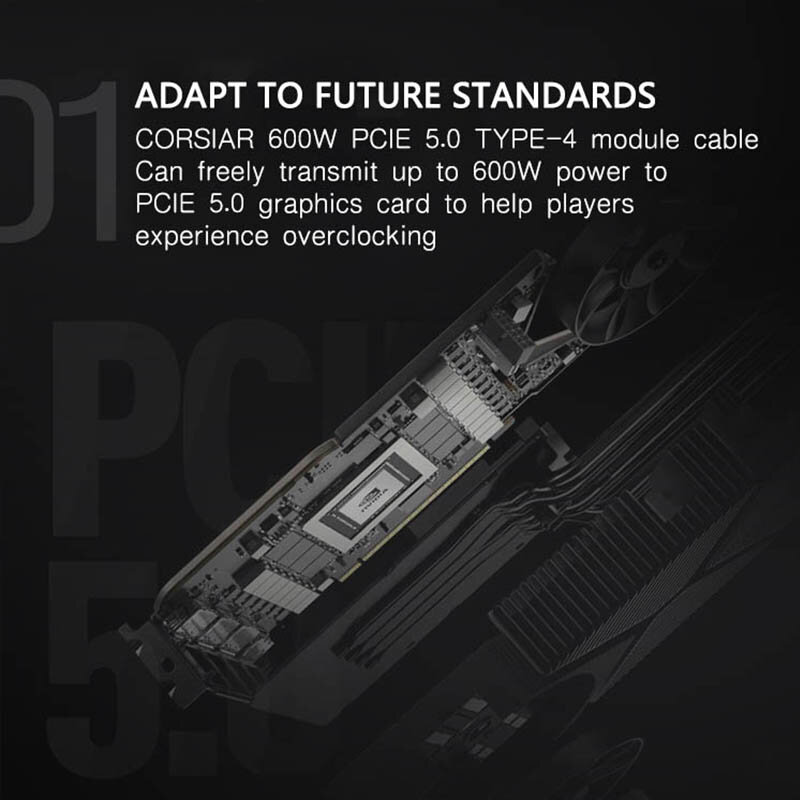 Corsair 모듈러 전원 공급 케이블, RTX40 GPU 비디오 카드용, 타입-4, 12, VHPWR, 8 핀-PCIE 5.0, 5, 12 + 4 핀, 16 핀, ATX3.0