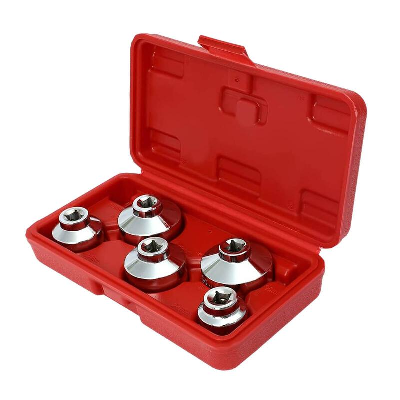 7 PCS Oil Filter Socket Remover Removal Tool for Cars Truck Filter Wrench Hand Tool w/Box 24mm 27mm 29mm 30mm 32mm 36mm 38mm