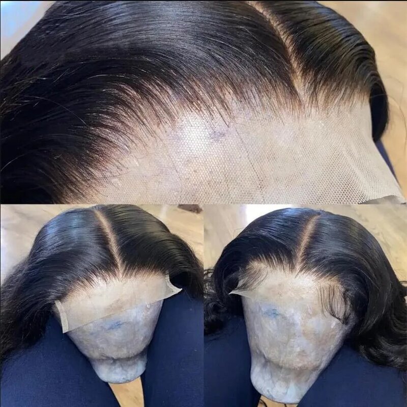 13x4 hd transparentes Spitzen haar 4x4 Spitzen verschluss vor gezupftes glattes Haar 100% menschliches Haar natürliche Haar linie