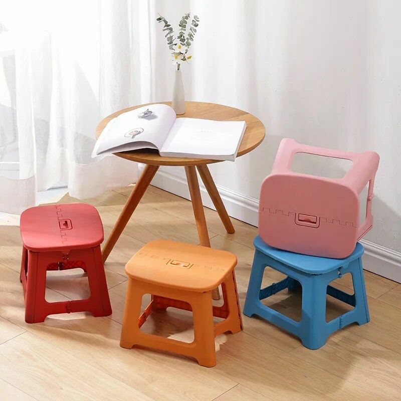 Portátil Household Folding Plastic Stool para crianças, criança, ao ar livre, camping, pesca, cadeira