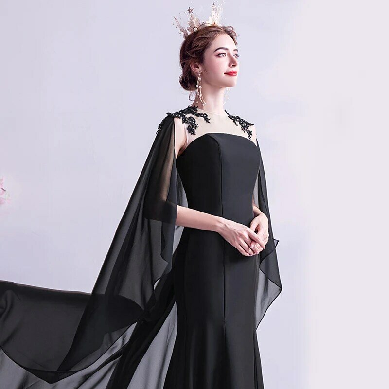 Vrouwen Avond Party Dress Dubai Elegante Mode Moederschap Jurken Met Mantel Elegant Mermaid Avondjurken Avondjurken