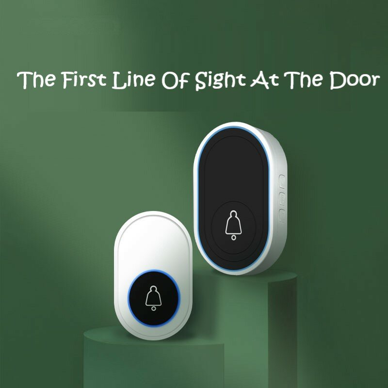 Timbre inalámbrico para el hogar, alarma electrónica de voz inteligente para puerta Ling One, receptor de un timbre de rango Ultra largo