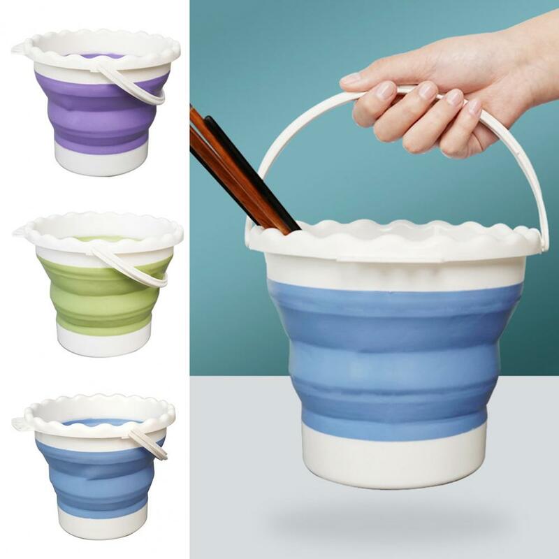 Art Bucket Anti-scratch Brush Washing Bucket Convenient Wash  Creative Folding Design Art Bucket