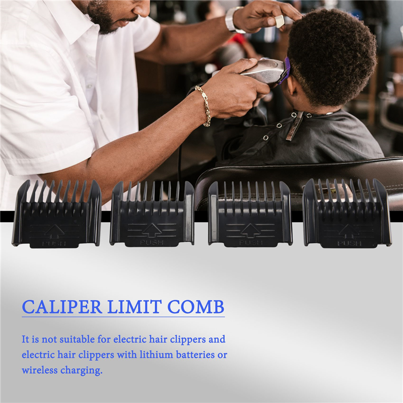 Electric Clipper Accessories,4Pcs Cut Clipper Limit Comb Guide Attachment Size Barber Replacement(1mm,1mm,2mm,3mm)