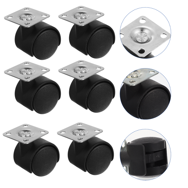 10 Pcs Furniture Casters Swivel Smooth Rolling Heavy Duty Swivel Casterss Trolley Replacement Pp