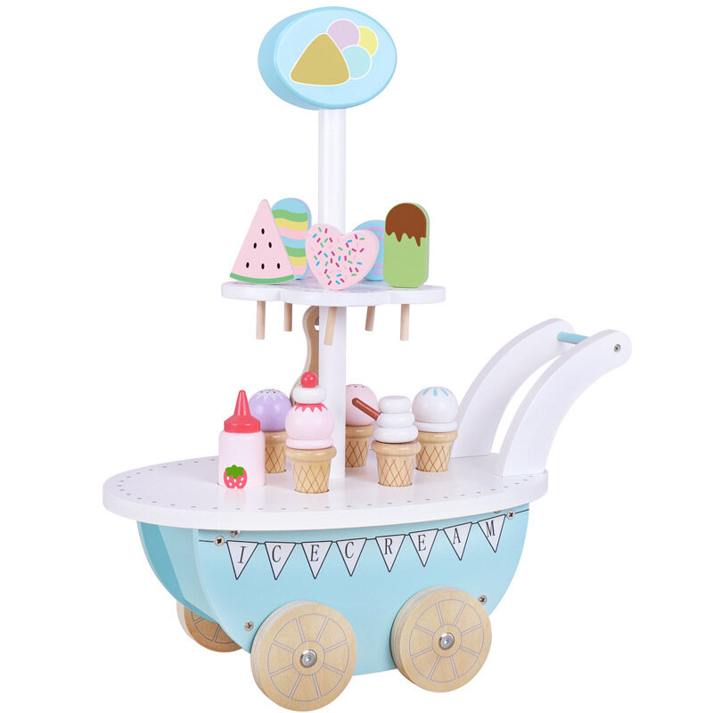 High-quality children's play house kitchen toy simulation American ice car set 3-6 years old baby girl boy gift child walker
