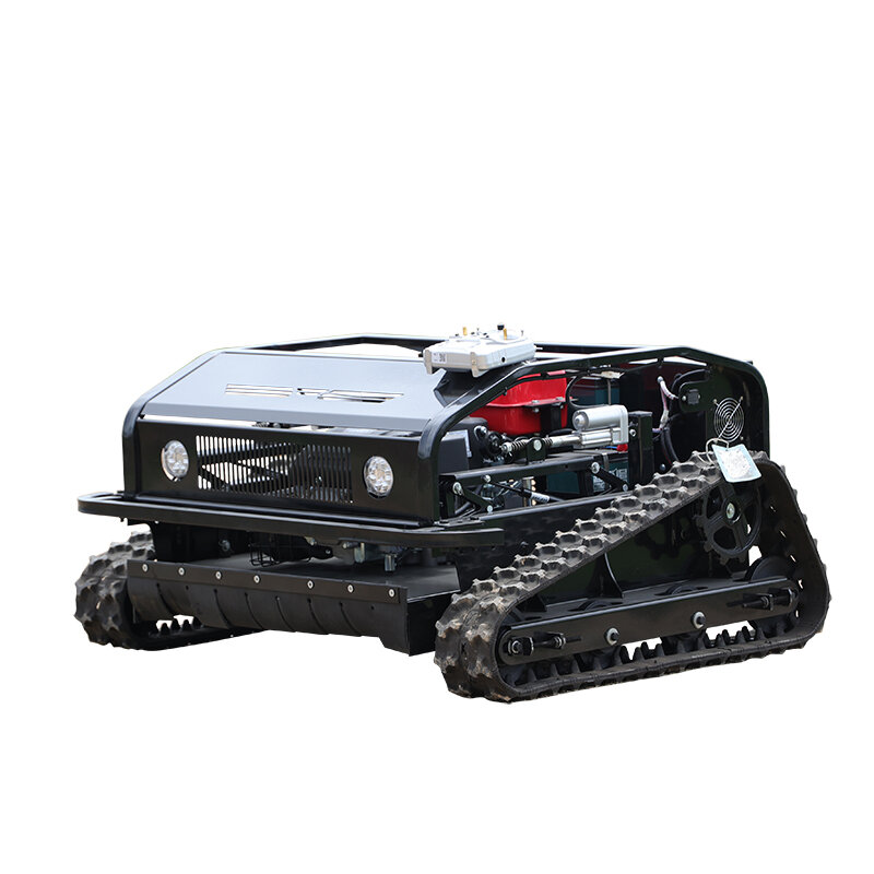 Customized Remote control lawn mower, four-wheel drive pastoral management lawn mowing robot, crawler remote control lawn mower