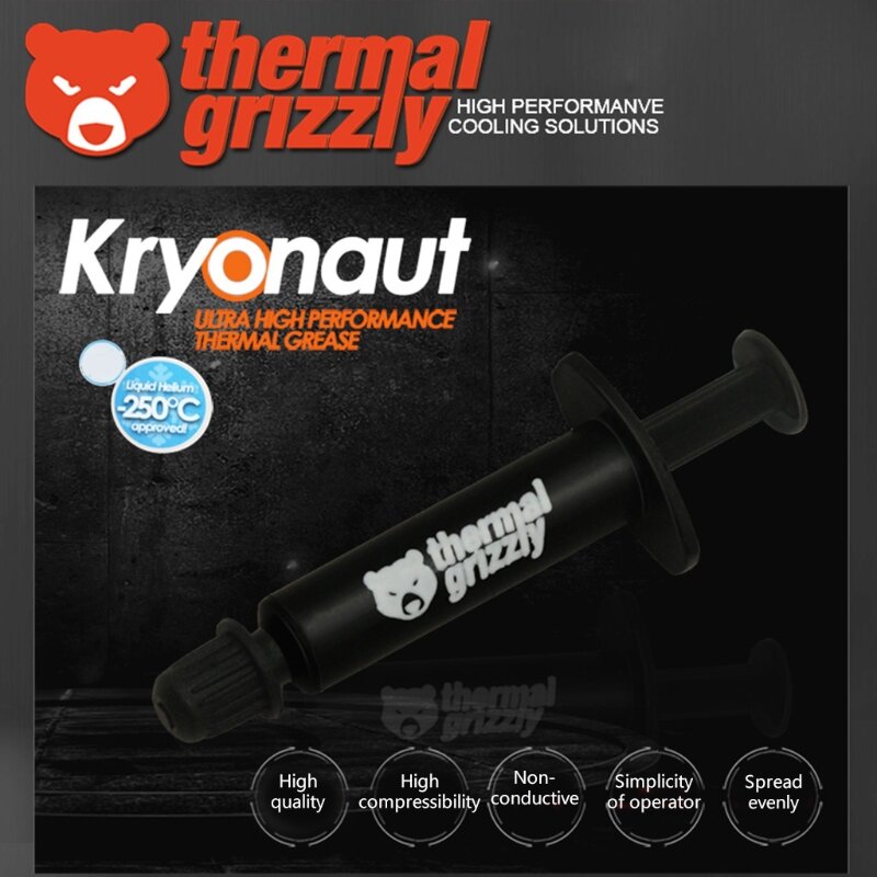 Nuovo grasso termico originale Grizzly kryauut Paste Cooler 12.5 m.k intonaco per dissipatore calore