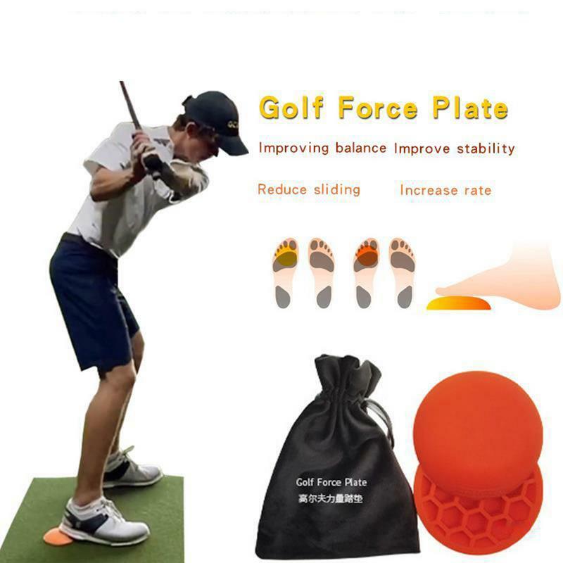 Golf Force Plate Reusable Rubber Golf Swing Step Pad Golf Supplies To Increase Club Head Speed Consistency And Stability