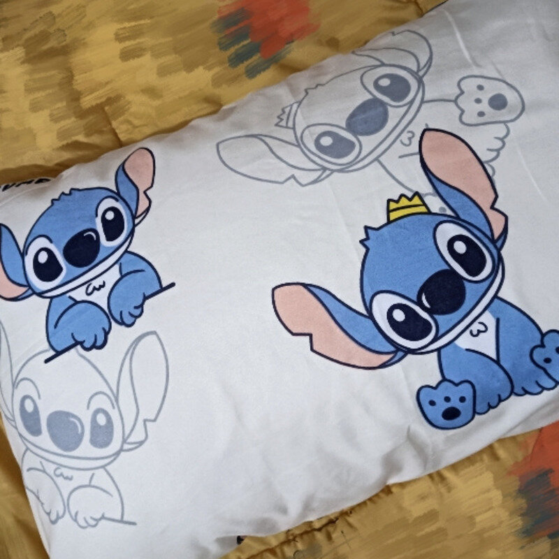 Funda de almohada de Disney Stitch de 18,9x29,13 pulgadas, ropa de cama bonita, funda de almohada Kawaii, decoración de almohada para dormitorio y sala de estar