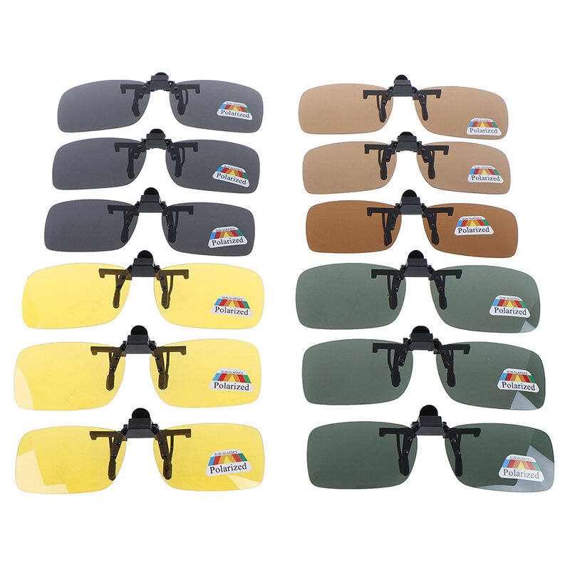 Gafas de sol polarizadas con Clip para conducción, lentes de alta calidad con protección UV400, visión nocturna y diurna, 1 unidad