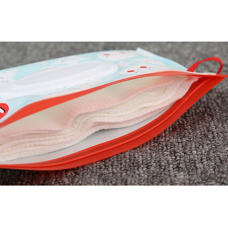 1pc Baby Wet Wipe Pouch Wipes Holder Case Flip Cover Reusable Refillable Wet Wipe Bag Outdoor Useful Tissue Box