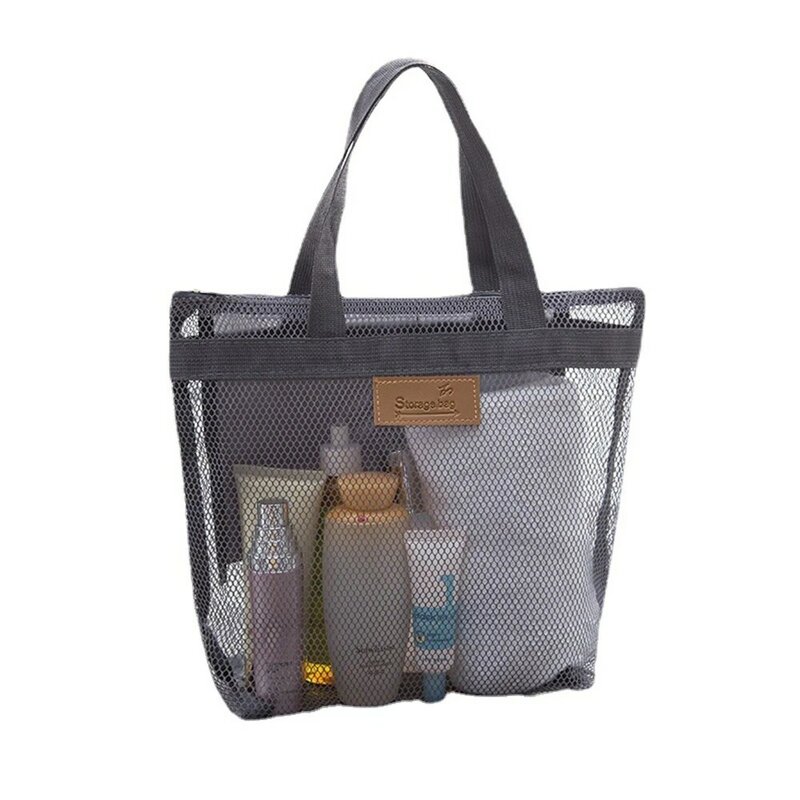 1~10BAGS Shopping Bag High-quality Mesh Storage Tools Spa Bags With Zipper 30x28 Cm Kids Toys Beach Bag Large Home Makeup Bag