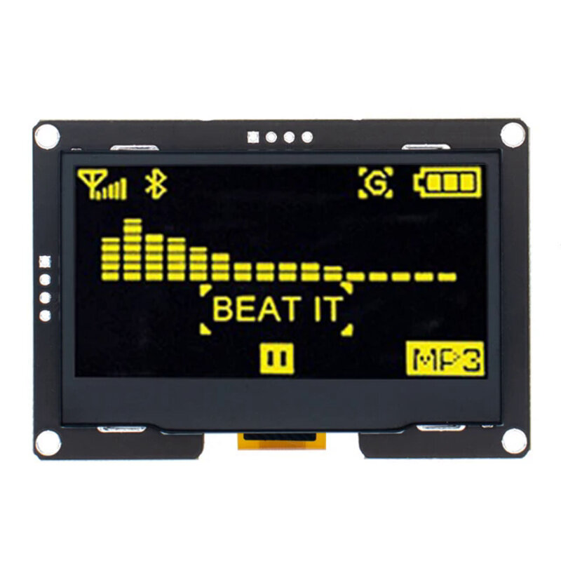 OLED LCD Display Module Serial Interface for Arduino UNO R3 C51, 2.4 ", 2.42", 128x64, SSD1309, 12864, 7 pin SPI/IIC I2C