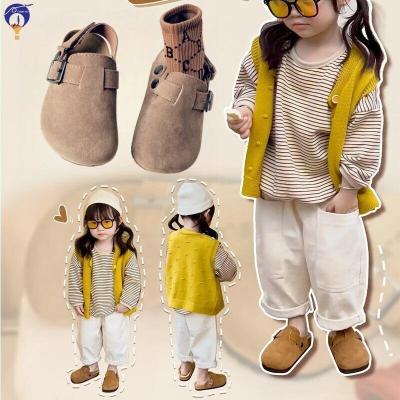 Children's Fleece Elastic Clogs Baby Boys Girls Plush Slipper,Prewalker Winter Warm Soft Sole Shoes,Anti-Slippery Footwear