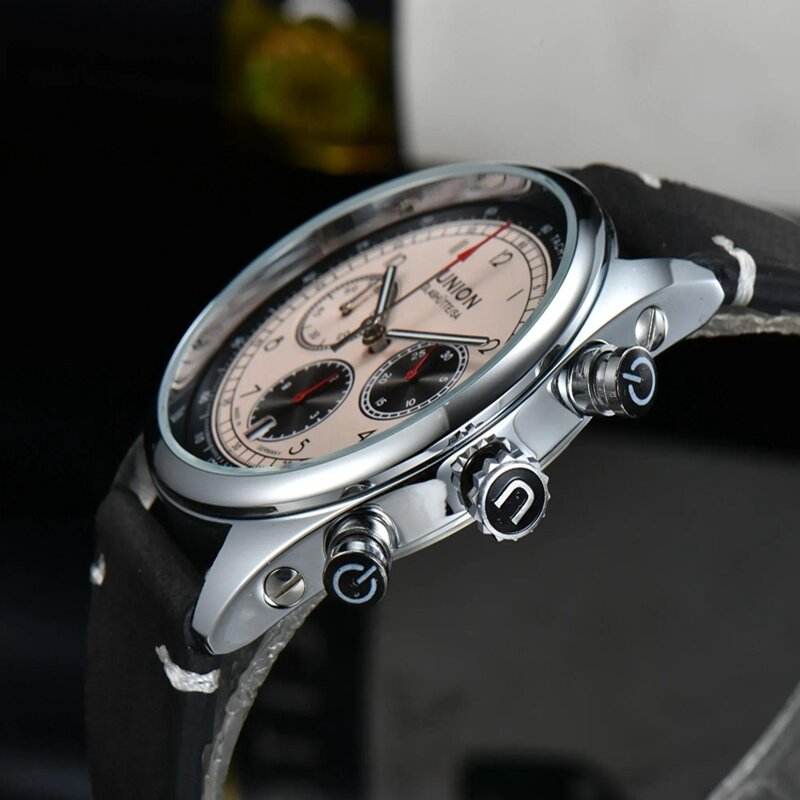 UNION glashittesa arloji desainer pria jam tangan kuarsa Fashion jam tangan desainer asli tahan air