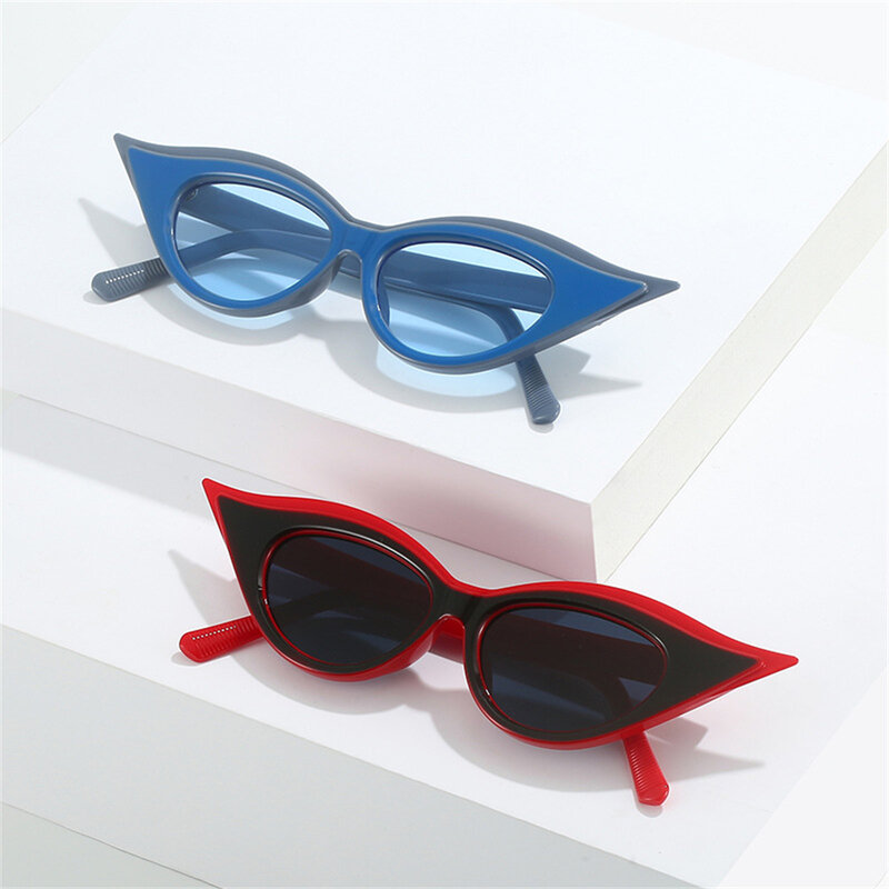 1Pc Vintage Cat Eye Sunglasses for Women Small Frame Retro Sunglasses UV400 Protection Eyewear Fashion Trendy Driving Eyewear