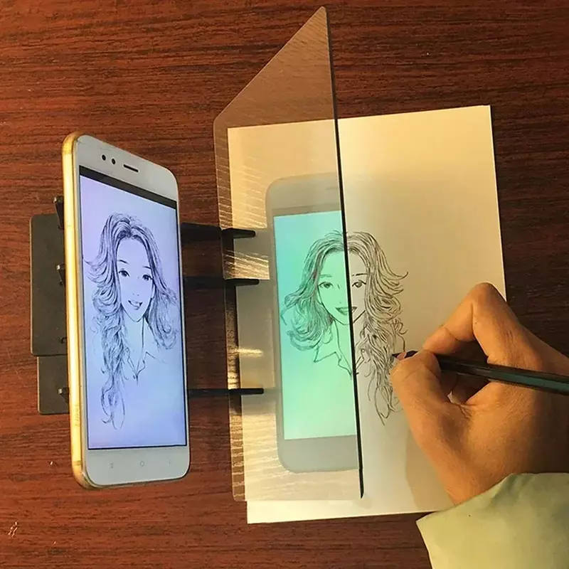 Disegno proiezione copia tavolo da disegno pittura strumenti di apprendimento tavolo schizzi tavolo da disegno ottico telefono cellulare universale
