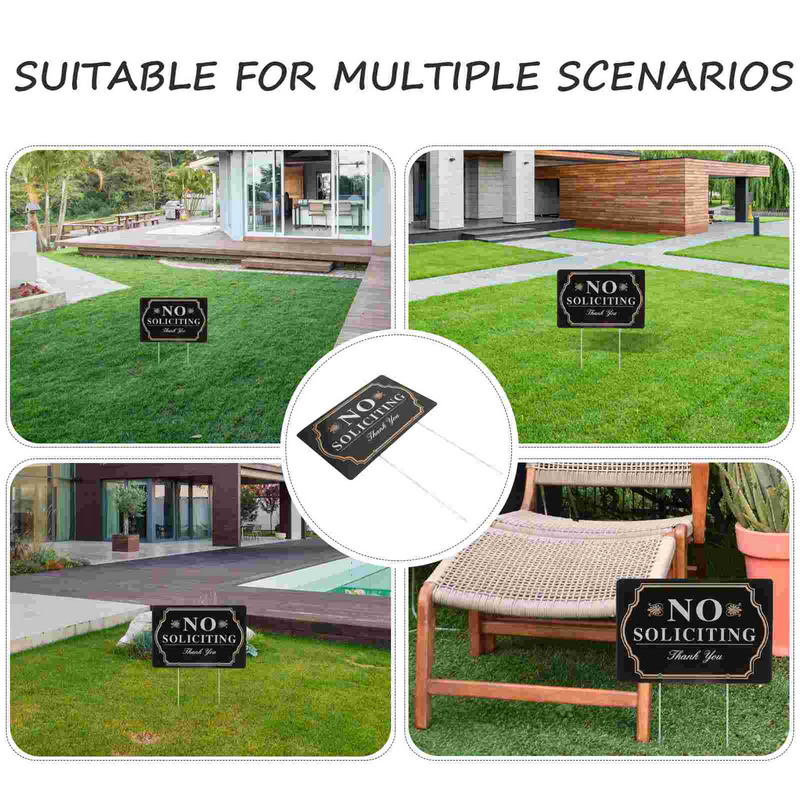 No Soliciting Signss For Home Signs for Home Solicitors Front Yard Trespassing House Stake